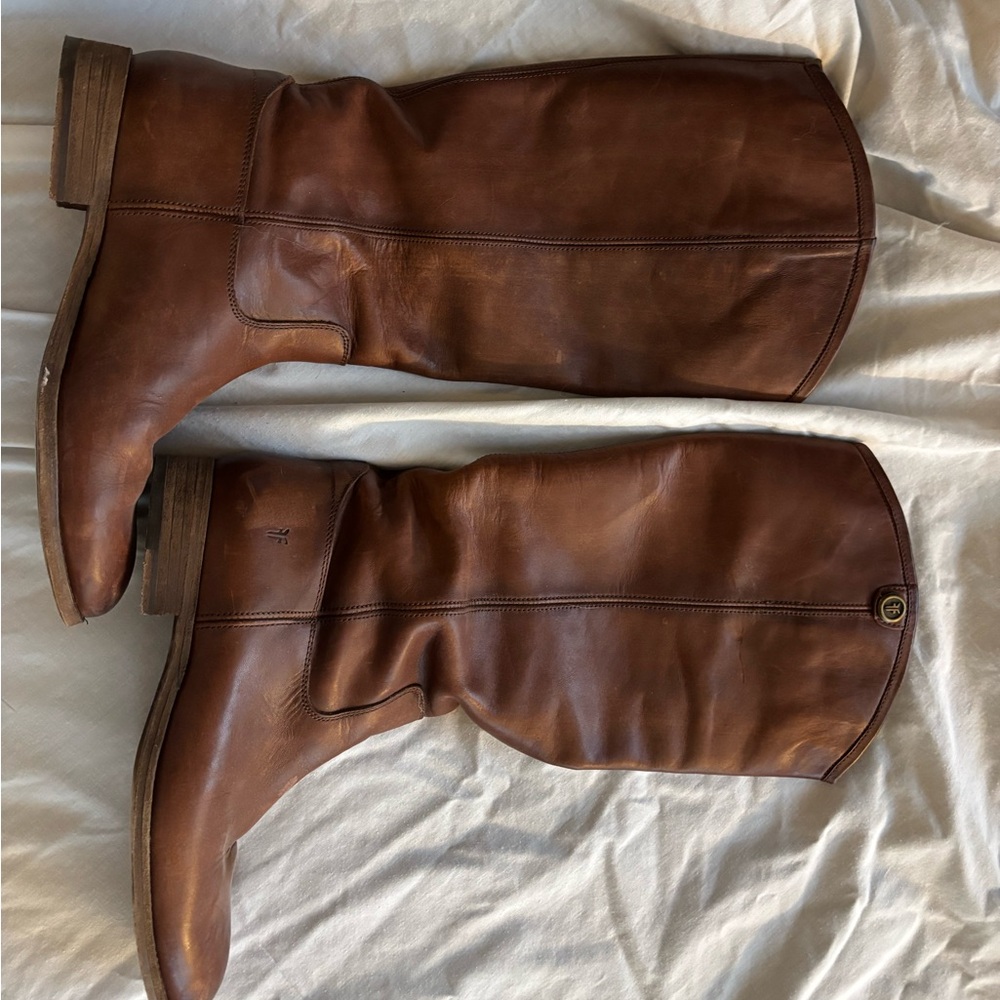Frye Brown Heeled Boots
